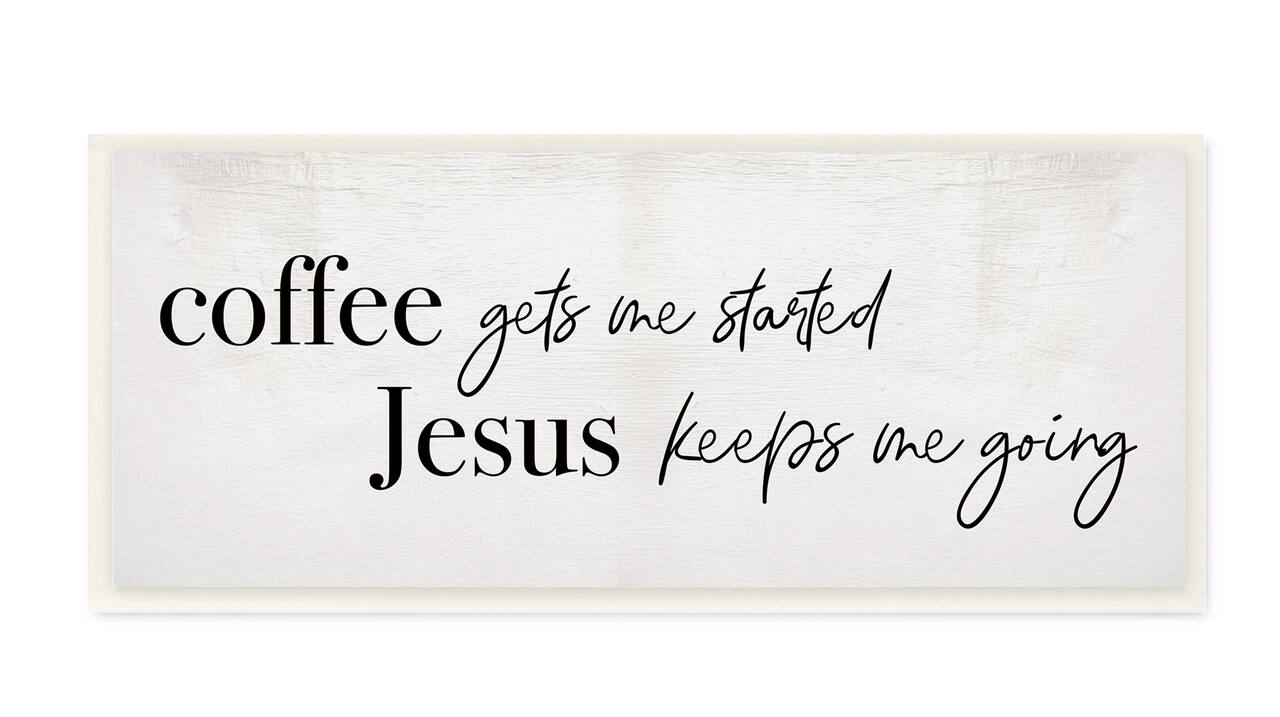 Stupell Industries Jesus Keeps Me Going Wooden Wall Plaque